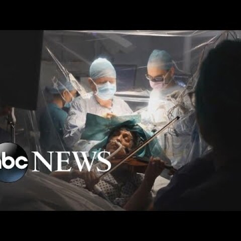 Patient plays violin during brain tumor removal l ABC News