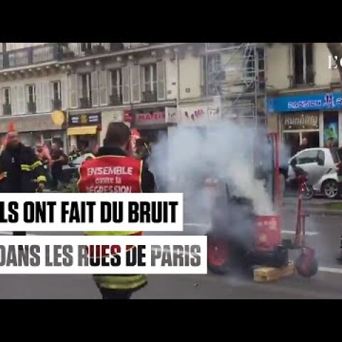 Des milliers de pompiers ont bruyamment manifesté à Paris