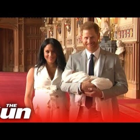 Prince Harry and Meghan Markle show off their new baby Archie to the world