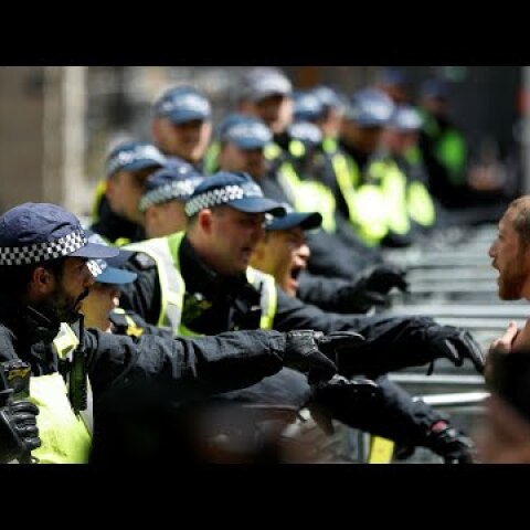 Watch again: Black Lives Matter demo and counter protest take place in London
