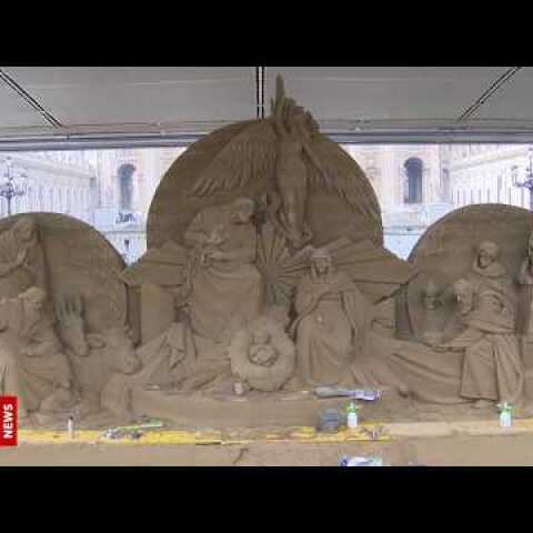 Presepe di sabbia in S. Pietro, tutto pronto per l’inaugurazione