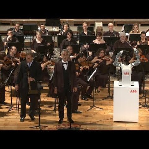 ABB's robot YuMi takes center stage in Pisa, conducts Andrea Bocelli and Lucca Symphony Orchestra