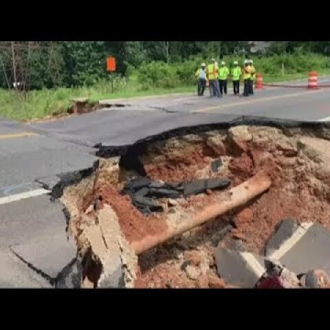 Large sinkhole in Woodbridge, Va.