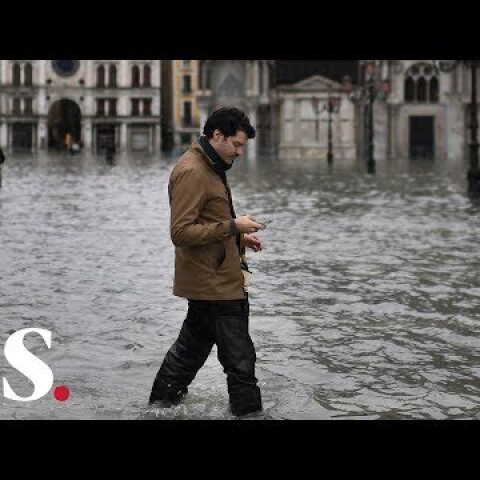 Venice flood: Incredible footage of flooding in Venice Italy after highest tide in 50 years