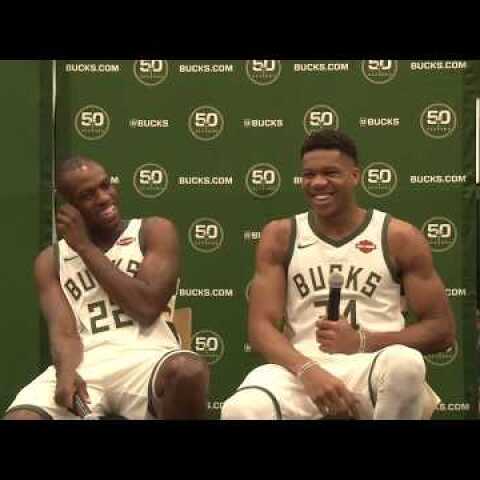 Giannis Antetokounmpo Media Day Joke 2017
