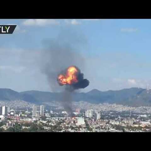 Huge fireball as Mexico City liquor factory explodes