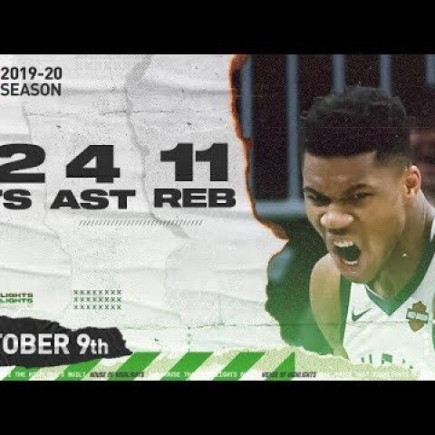 Giannis Antetokounmpo Full Highlights vs Utah Jazz (2019.10.09) - 22 Pts, 11 Reb, 4 Ast!