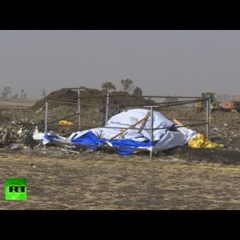 Boeing 737 Max 8 aircraft crash site (Streamed Live)