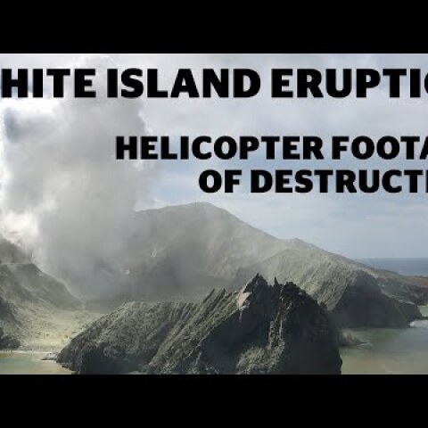 White Island eruption - Helicopter footage of destruction | nzherald.co.nz