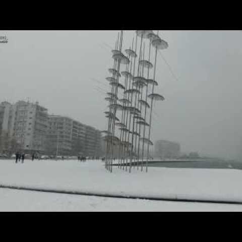 Πανέμορφη Χιόνισμένη Θεσσαλονίκη 2017