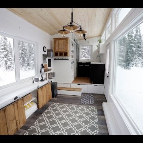 Open Concept Modern Tiny House with Elevator Bed #anawhite