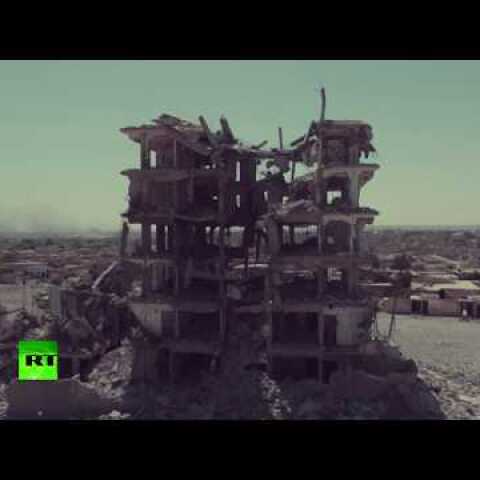 Raqqa in ruins: Drone footage of destroyed Syrian city amid continued fighting