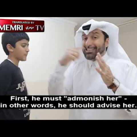 Qatari Sociologist Abad Al-Aziz Al-Khazraj Al-Ansari Demonstrates Correct Wife-Beating in Islam