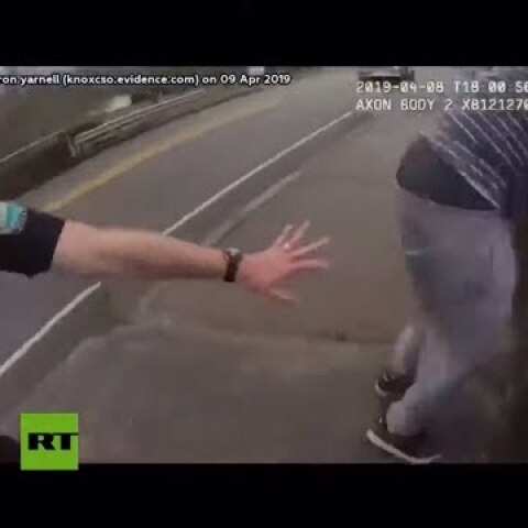 Police officer saves the life of a young man that attempted to jump off a bridge in Knox County