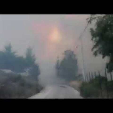 Φωτιά στην Πεντέλη: Εικόνες από την Α Είσοδο Νέου Βουτζά