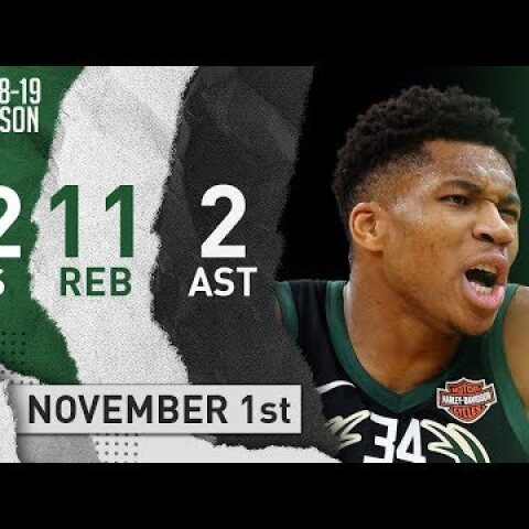 Giannis Antetokounmpo Full Highlights Bucks vs Celtics 2018.11.01 - 32 Pts, 2 Ast, 11 Rebounds!