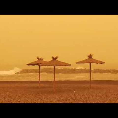 Tormenta de arena en Canarias. 23 Febrero 2020. Sandstorm in Canary Islands