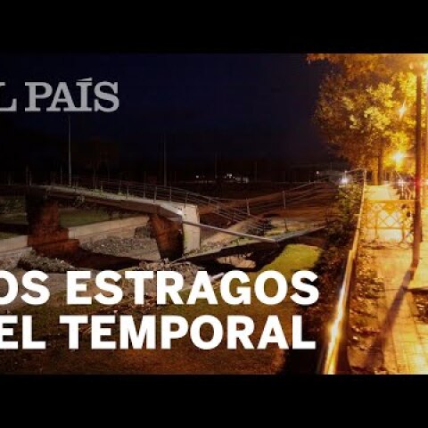 Las imágenes del paso del temporal por el noreste