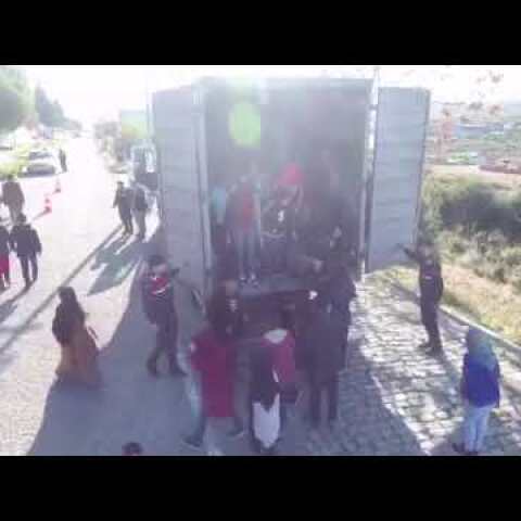 Dozens of migrants found by Turkish security forces in truck headed for Greece