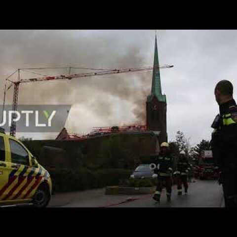 Netherlands: Major fire destroys historic church in Hoogmade