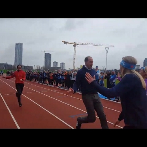 William, Kate and Harry run relay race for mental health campaign Heads Together
