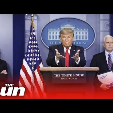 US President Donald Trump gives his daily coronavirus briefing