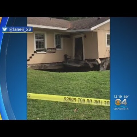 Large Sinkhole Swallows Central Florida Home