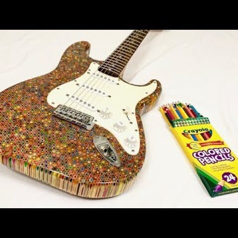 I Built a Guitar Out of 1200 Colored Pencils