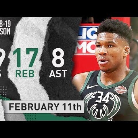 Giannis Antetokounmpo EPIC Highlights Bucks vs Bulls 2019.02.11 - 29 Pts, 17 Reb, 8 Ast, 4 Blocks
