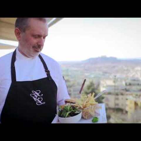 Signature Burger dish by Chef Vassilis milios