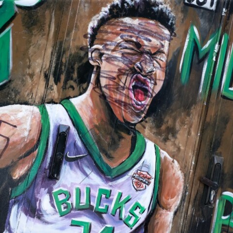 Βανδαλισμοί στο γκράφιτι του Γιάννη Αντετοκούνμπο