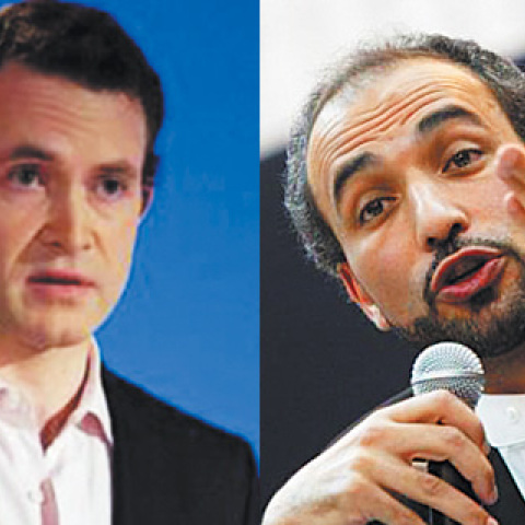 Douglas Murray (αριστερά), Tariq Ramadan (δεξιά)
