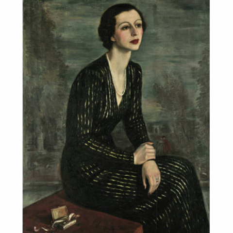 Γιάννης Μόραλης, Προσωπογραφία Ιωάννας Ν. Λούρου, Λάδι σε μουσαμά, Κληροδότημα Ιωάννας Ν. Λούρου