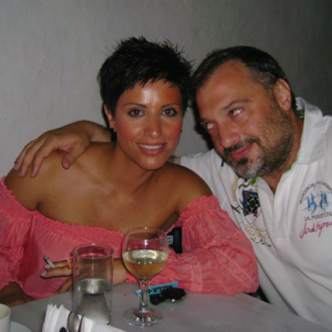 Ο Χρήστος Φερεντίνος με τη σύζυγό του, την ηθοποιό Σοφία Παυλίδου