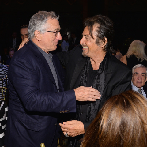 Ο Αλ Πατσίνο και ο Ρόμπερτ Ντε Νίρο στα γυρίσματα της νέας ταινίας του Μάρτιν Σκορσέζε 