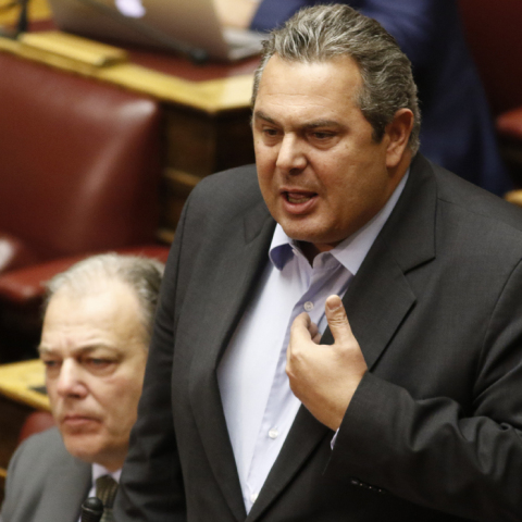 Ο Καμμένος είπε ότι αναλαμβάνει την πολιτική ευθύνη για την εισβολή Ρουβίκωνα στο Πεντάγωνο