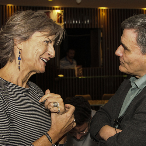 Παρουσίαση τοιυ βιβλίου της Αντιγόνης Λυμπεράκη, "Οι γυναίκες στην οικονομία", με καλεσμένο της, τον Ευκλείδη Τσακαλώτο