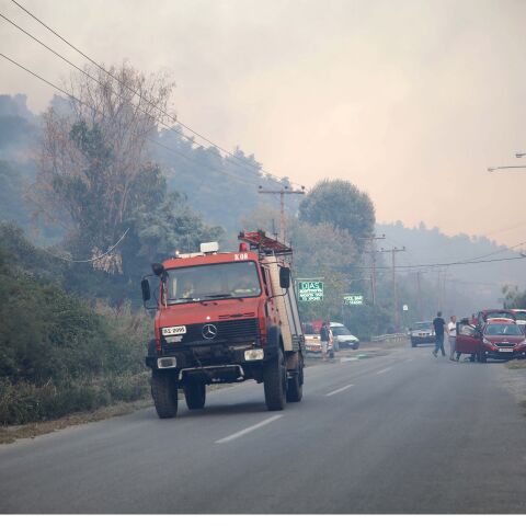 Φωτιά κοντά στη Φρίξα Ηλείας, μέτρα προστασίας στην Αρχαία Ολυμπία 