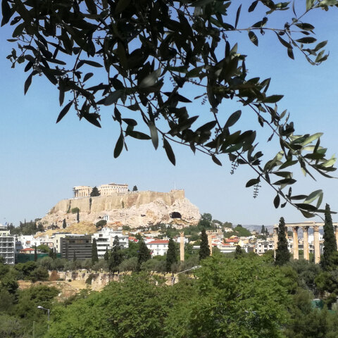 Η Ακρόπολη και οι Στύλοι Ολυμπίου Διός από το Μετς