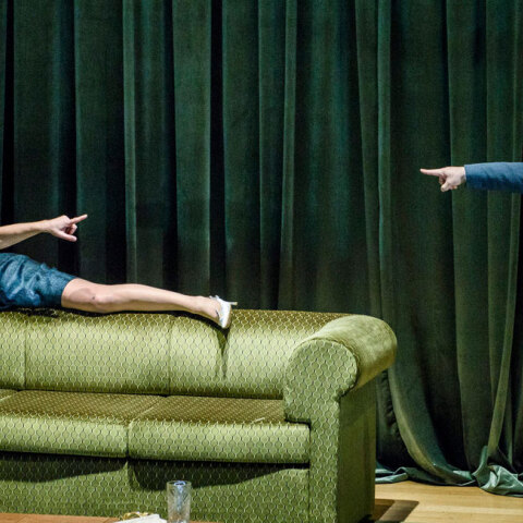 «Ποιος φοβάται τη Βιρτζίνια Γουλφ;» σε σκηνοθεσία της Μαρίας Πανουργιά, Στέγη του Ιδρύματος Ωνάση, Μικρή Σκηνή