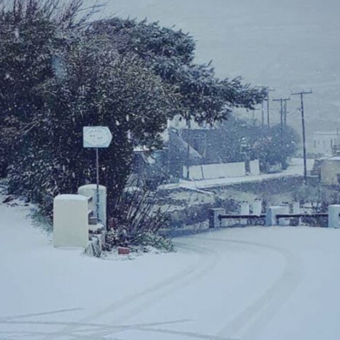 Χιόνια στην Τήνο