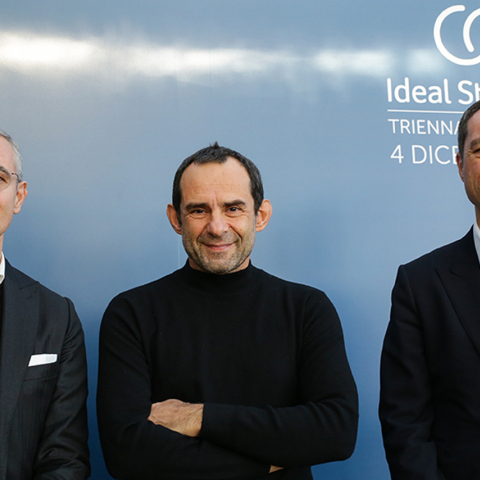 Από αριστερά: Eugenio Cecchin Διευθύνων Σύμβουλος Ideal Standard Ιταλίας, Roberto Palomba από το design studio “Palomba Serafini Associati” & Torsten Tuerling CEO Ideal Standard International