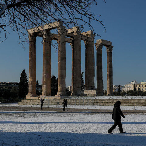 Χιονισμένη Αθήνα