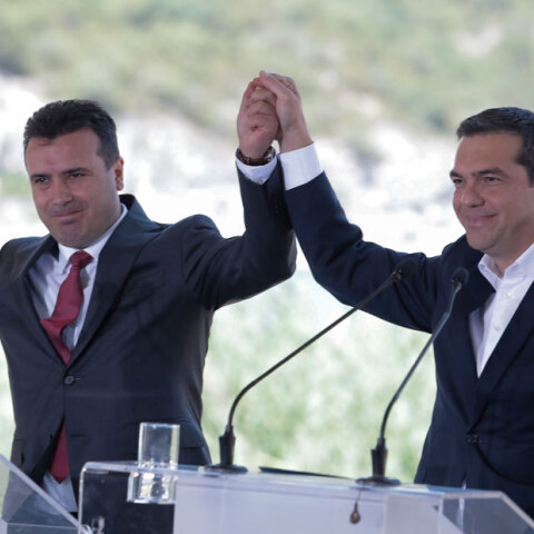 Ζόραν Ζάεφ και Αλέξης Τσίπρας