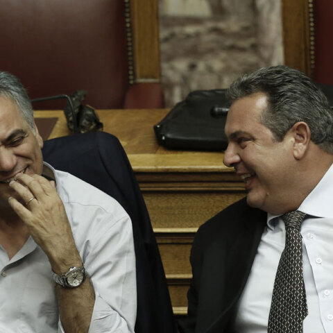 Πάνος Σκουρλέτης και Πάνος Καμμένος