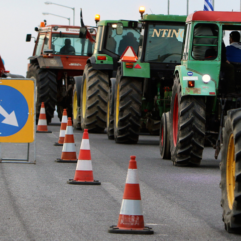 Αγρότες-τρακτέρ
