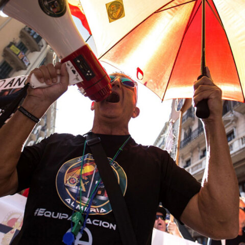 Διαμαρτυρία για τους μισθούς στην Ισπανία