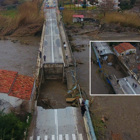 Κατέρρευσε η γέφυρα του Πλατανιά