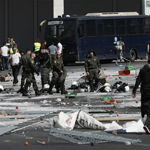 Γυρίσματα στην πλατεία Συντάγματος 