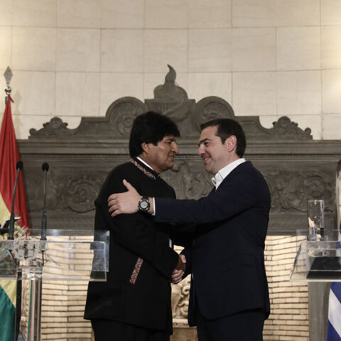 Έβο Μοράλες και Αλέξης Τσίπρας